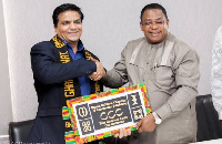 Chairman of B5 Plus, Mukesh Thakwani and President of the Chamber, Nana Dr. Appiagyei Dankawoso