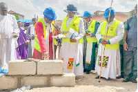 The construction of the church building, which will also include a church hall and offices