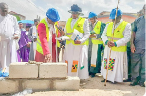 The construction of the church building, which will also include a church hall and offices