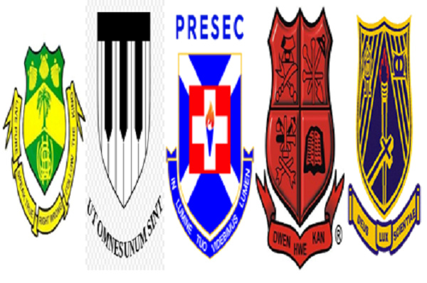 Crests of WeyGeyHey, Achimota, Presec, Mfantsipim and Opoku Ware