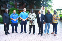 Consul General Kingsley Daniel Atta Boafo (in the middle) with other officials during the visit