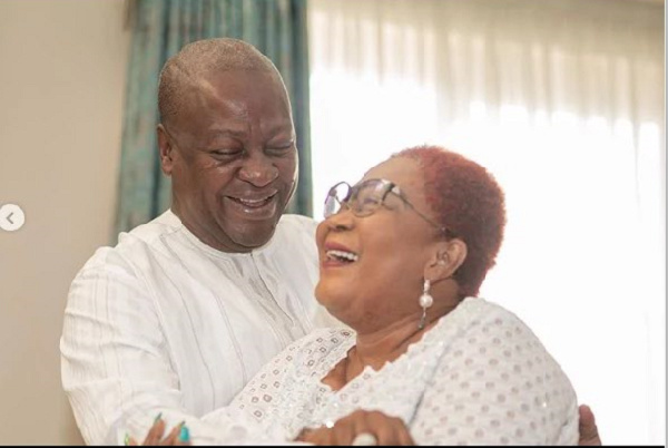 Former President of Ghana, John Dramani Mahama and his wife, Lordina Mahama