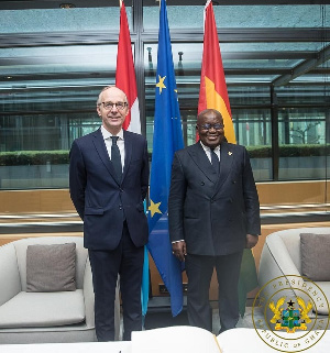 President Akufo-Addo with President of the European Investment Bank, Dr Werner Hoyer