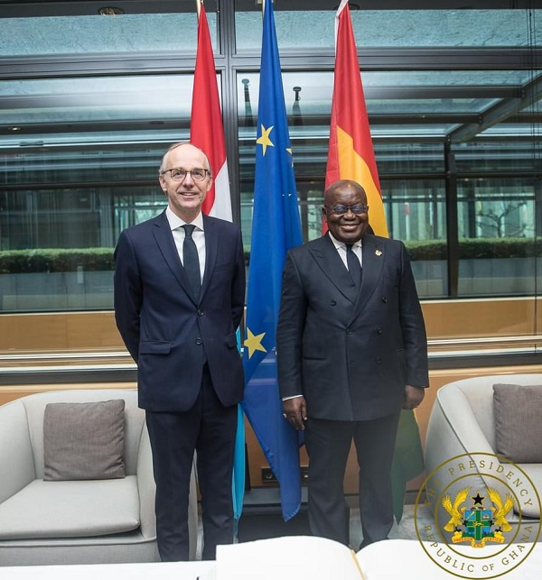 President Akufo-Addo with President of the European Investment Bank, Dr Werner Hoyer