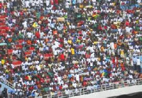 Fans at stadium