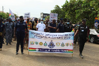 Security personnel peace walk