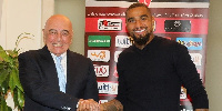 Monza Director Adriano Galliani and Ghana international Kevin-Prince Boateng