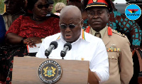 President Akufo-Addo delivering his speech at the launch of the Free SHS programme