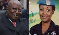 Martin Alamisi Burnes Kaiser Amidu (L) and Detective Inspector Yaa Boakyewaa (R)