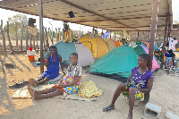 Pregnant patients receiving food and medical assistance while waiting to give birth