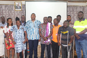 Obuasi MCE with some beneficiaries of the initiative