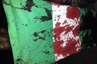 An image of a bloody Nigerian flag