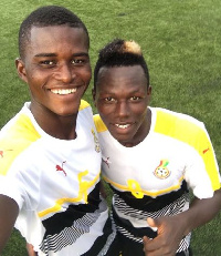 Samuel Sarfo and Richard Arthur in Black Stars B camp