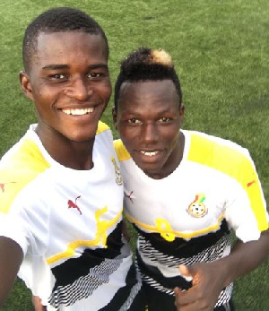 Samuel Sarfo with a friend