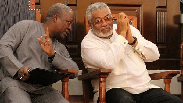 Former President John Mahama and Jerry John Rawlings