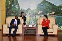 Dr Charles Dwamena with Xuanqun Chen