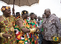 President Akufo-Addo with the Krachi Wura, Nana Mprah Besemuna III