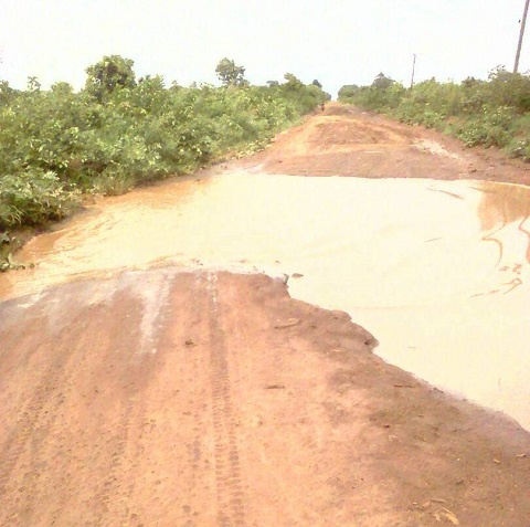 Most of the roads leading in and out of Saboba have been blocked by flood