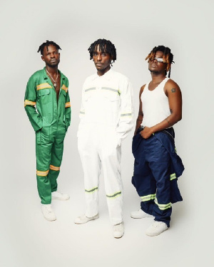 Fameye (left), Kofi Mole and Quamina MP (right)