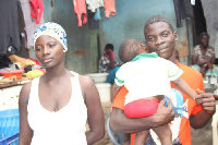 Solomon Akotey with his family after his release