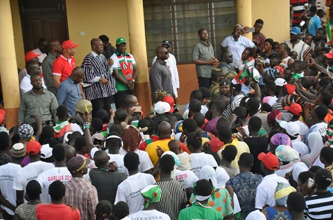 Vice President Amissah-Arthur addresing the gathering