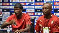 Asamoah Gyan and Former Black Stars coach, Asamoah Gyan