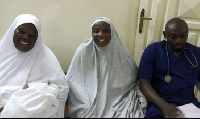 Hajia Hasiyatu Rufai (M) delivered her baby on Wednesday