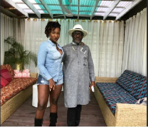 Ebony Reigns with father, Nana Opoko Kwarteng