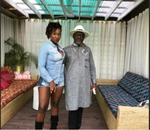 Ebony Reigns with father, Nana Opoko Kwarteng