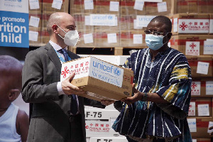 The supplies, which were handed over to the GHS by the UNICEF