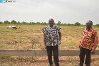 Dr Bawumia at the proposed site for the Sabare  Community Day SHS