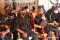 President Akufo-Addo and his Vice, Dr Mahamudu Bawumia at the funeral