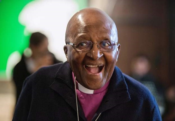 A photo of retired archbishop Desmond Tutu