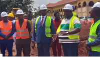 Minister of Education, Dr. Yaw Osei Adutwum (Middle) during the inspection