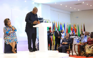 Former President John Mahama speaking at the 8th Tana High-Level Forum on Security in Bahir Dar