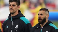 Courtois and Karim Benzema