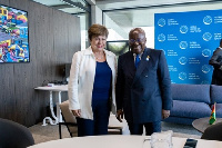 President Nana Addo Dankwa Akufo-Addo and the IMF boss, Kristalina Georgieva