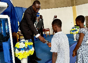 COP Nyanyano District Chieftaincy Ministry Donate Maths Sets To BECE Candidates 2