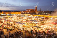 Jamaa El Fna square before the coronavirus pandemic