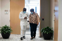 IMF boss Kristalina Georgieva (right) with Finance Minister Ken Ofori-Atta (left)