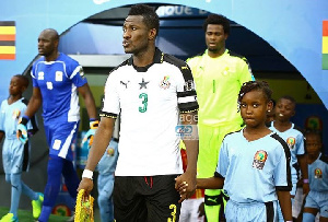 Captain of the Black Stars, Asamoah Gyan.