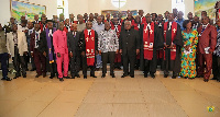 President Nana Addo Dankwa Akufo-Addo and the delegation from the Presby church