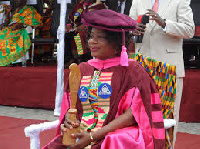 Prof Afua Gavua Gyisi being sworn into office