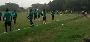 Black Stars training in Accra