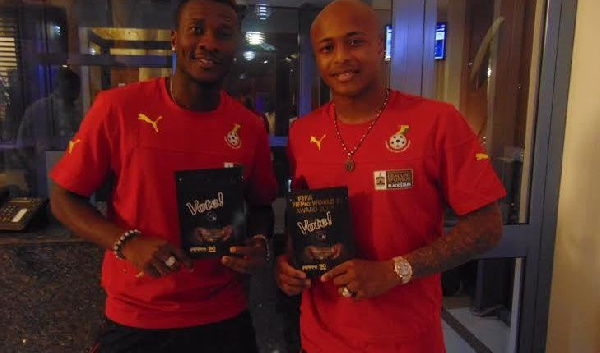 Star Asamoah Gyan and Andre Dede Ayew