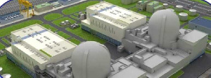 An artist's impression of the nuclear power plant