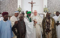 Chief Imam with Rev Fr Andrew Campbell and some Muslim clerics