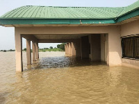 The only hospital in nearby Gamafo town is flooded