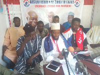 Executives of the Western Regional branch of Zongo for Change at a press briefing.