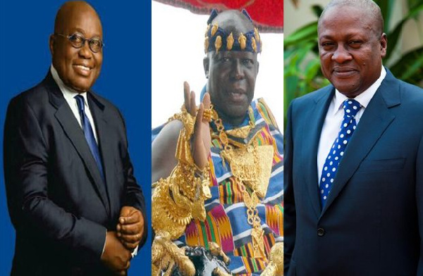 Nana Akufo-Addo, Otumfuo Osei Tutu II, President John Mahama